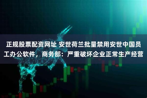 正规股票配资网址 安世荷兰批量禁用安世中国员工办公软件，商务部：严重破坏企业正常生产经营